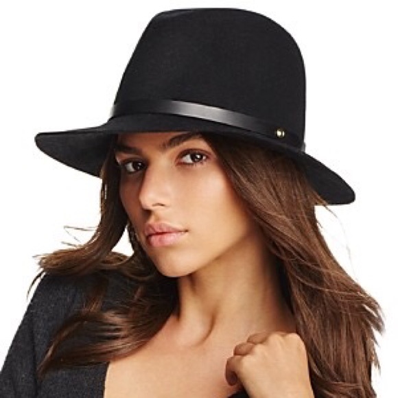 NWOT rag & bone Floppy Brim Fedora Medium Black - Picture 2 of 6